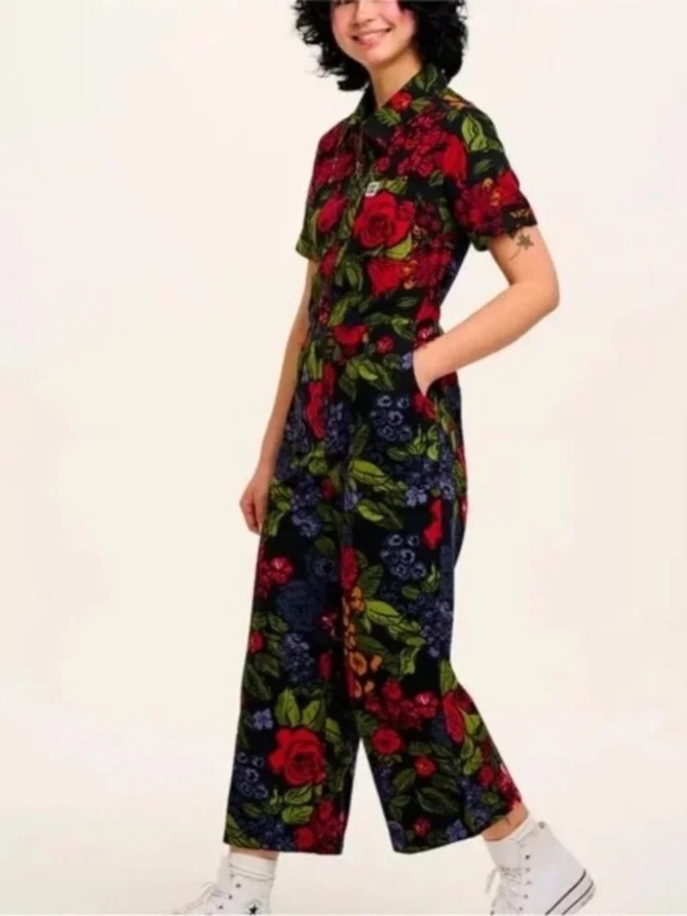 NWT Lucy And Yak Ragan Jumpsuit Maria Floral Print Size US 2/XS - Picture 1 of 5